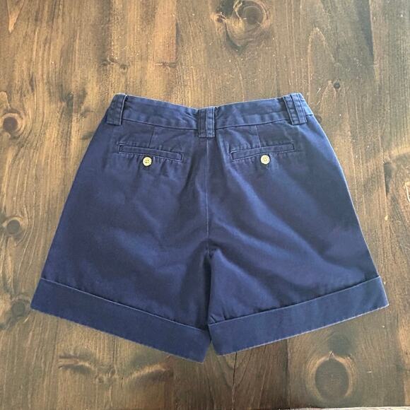Ralph Lauren Navy Blue Chino Classic Shorts 100% Cotton Buttons Women’s Size 4P - Picture 4 of 5